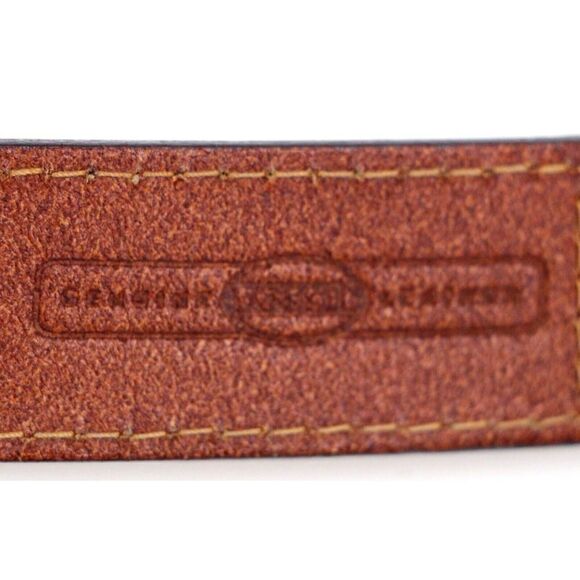 Fossil TAN BROWN GENUINE LEATHER 1"Wd CASUAL DRESS WOMEN'S BELT Sz M (P23 - Picture 7 of 13
